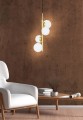 LAMPAMI - nowoczesna lampa wisząca, lampa do salonu, lampa szklane kule, lampa do sypialni
