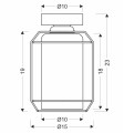 LAMPAMI - lampa sufitowa czarna szkic