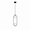LAMPAMI - czarna lampa wisząca kula, lampa nad stół, lampa do salonu