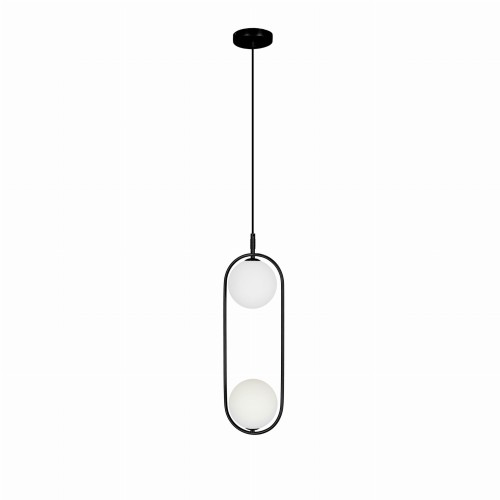 LAMPAMI - czarna lampa wisząca kula, lampa nad stół, lampa do salonu