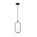 LAMPAMI - czarna lampa wisząca kula, lampa nad stół, lampa do salonu