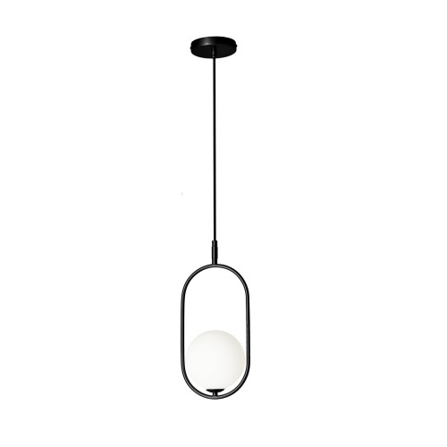 LAMPAMI - czarna lampa wisząca kula, lampa nad stół, lampa do salonu