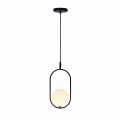 LAMPAMI - czarna lampa wisząca kula, lampa nad stół, lampa do salonu