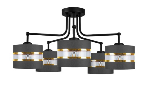 LAMPAMI - czarna lampa sufitowa, lampa nad stół, lampa do salonu