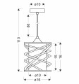 LAMPAMI - czarna lampa wisząca szkic