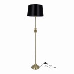 Lampa podłogowa glamour czarna ze złotym 1xE27 60W PRIMA GOLD