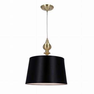 Lampa wisząca glamour czarna ze złotym 120 cm PRIMA GOLD 1XE27 60W 