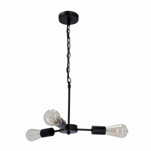 Lampa wisząca loft  czarna 3xE27 60W SPARTA