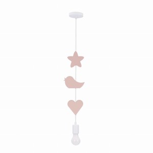 Lampa dziecięca 1xE27 20W HEART BS KIDS RÓŻOWY