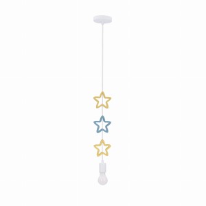 Lampa dziecięca 1xE27 20W STARS KIDS KOLOROWY