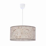 Pojedyncza lampa wisząca biała/beż 1xE27 60W PAPIRUS