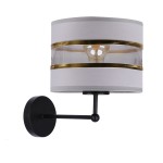 Kinkiet na ścianę czarny 1xE27 40W ANDY szary ze złotym