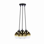 Lampa wisząca potrójna klosze szklane kule 3xE27 60W NUBIA