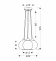 LAMPAMI - czarno złota lampa szkic