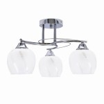 Srebrny żyrandol sufitowy 3xE27 40W PREGO CHROM