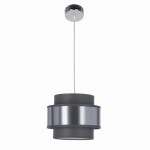 Lampa sufitowa wisząca srebrno-szara 1xE27 60W HARE chrom