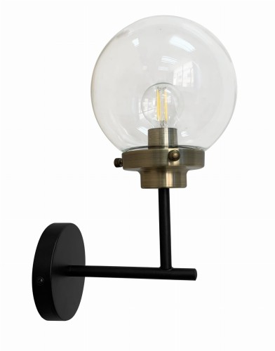 LAMPAMI - lampa ścienna szklane kule, lampa  złota, złota lampa do salonu