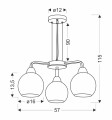 LAMPAMI - lampa sufitowa do salonu szkic