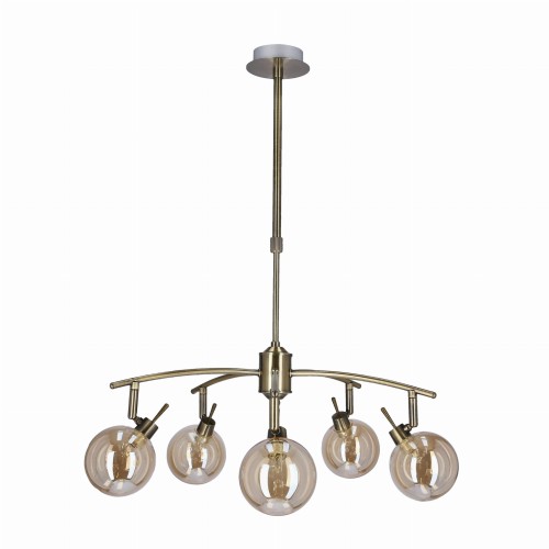 LAMPAMI - złota lampa do salonu, złota lampa wisząca, lampa nad stół