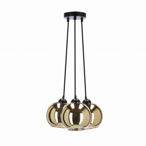 Potrójna lampa wisząca złota TRIO 1 3XE27 60W