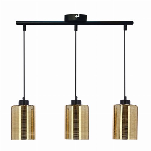 LAMPAMI - złota lampa wisząca do salonu, lampa wisząca nad stół, żyrandol do salonu, żyrandol nowoczesny