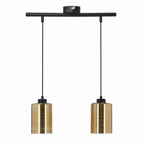 LAMPAMI - złota lampa wisząca do salonu, lampa wisząca nad stół, żyrandol do salonu, żyrandol nowoczesny