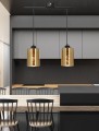 LAMPAMI - złota lampa wisząca do salonu, lampa wisząca nad stół, żyrandol do salonu, żyrandol nowoczesny