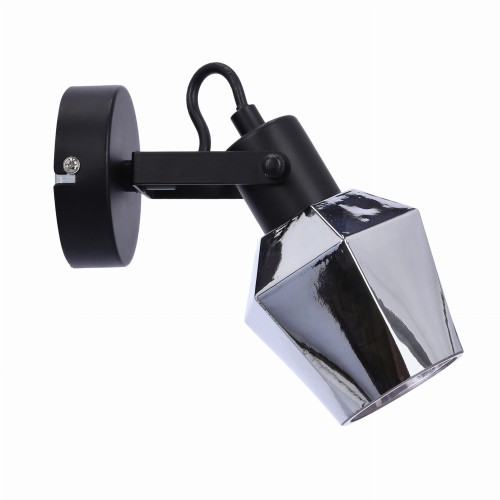 LAMPAMI - lampa ścienna czarna, kinkiet przedpokój, kinkiet nowoczesny czarny, czarny kinkiet