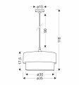 LAMPAMI - lampa do salonu szkic