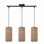 Potrójna lampa nad stół wisząca kolor orzech 125 cm 3xE27 60W BALLO