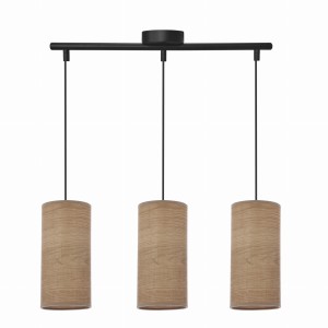 Potrójna lampa nad stół wisząca kolor orzech 125 cm 3xE27 60W BALLO