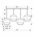 LAMPAMI - lampa wisząca czarna szkic