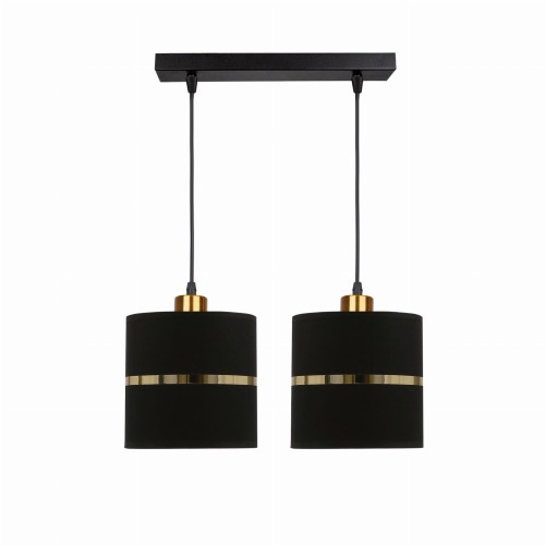 LAMPAMI - lampa wisząca ze złotym, lampa wisząca czarna, lampa nad stół, lampa nad wyspę, żyrandol czarny