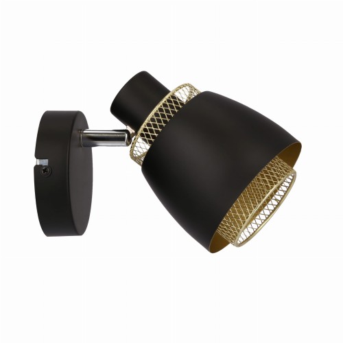 LAMPAMI - lampa ścienna czarna, lampa przedpokój, lampa na korytarz, czarny kinkiet