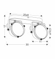 LAMPAMI - lampa sufitowa listwa czarna szkic