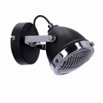 Czarny kinkiet nowoczesny w stylu retro 1xGU10 15W CRAZY CHROM 
