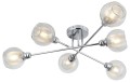 LAMPAMI - lampa sufitowa srebrna, lampa wisząca srebrna, srebrna lampa wisząca, żyrandol do salonu