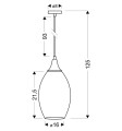 LAMPAMI - lampa sufitowa srebrna szkic