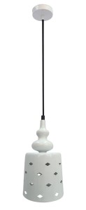 Biała lampa wisząca 125 cm 1XE27 60W HAMP 15/26