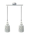 LAMPAMI - lampa wisząca nowoczesna, biała lampa do salonu, lampa sufitowa wisząca