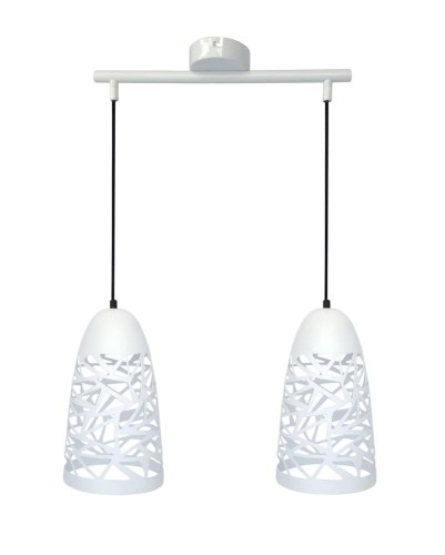 LAMPAMI - lampa wisząca nowoczesna, biała lampa do salonu, lampa sufitowa wisząca