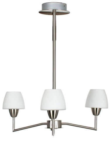 LAMPAMI - lampa wisząca srebrna, lampa do salonu, żyrandol nowoczesny