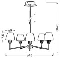 LAMPAMI - lampa wisząca srebrna szkic