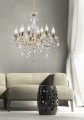 LAMPAMI - lampa wisząca złota, lampa do salonu, złoty żyrandol
