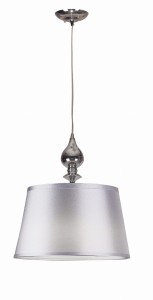 Srebrna lampa wisząca 120 cm PRIMA CHROM 1XE27 60W 