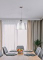 LAMPAMI - lampa wisząca srebrna, lampa do salonu, żyrandol nowoczesny
