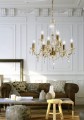 LAMPAMI - lampa wisząca do salonu złota, żyrandol nowoczesny, żyrandol do salonu