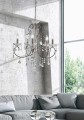 LAMPAMI - lampa wisząca do salonu srebrna, żyrandol nowoczesny, żyrandol do salonu