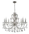 LAMPAMI - lampa wisząca do salonu srebrna, żyrandol nowoczesny, żyrandol do salonu