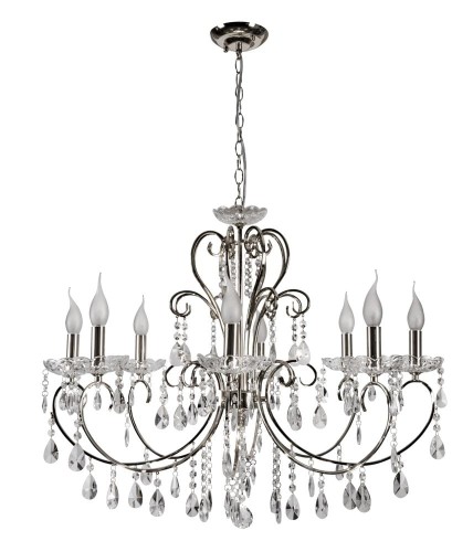 LAMPAMI - lampa wisząca do salonu srebrna, żyrandol nowoczesny, żyrandol do salonu